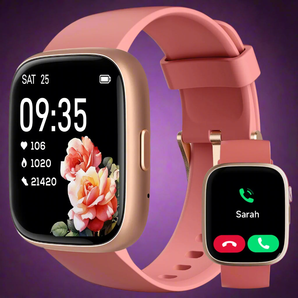 Alexa Smart Watch Heart Rate Fitness Tracker With Bluetooth Call IP68 Waterproof