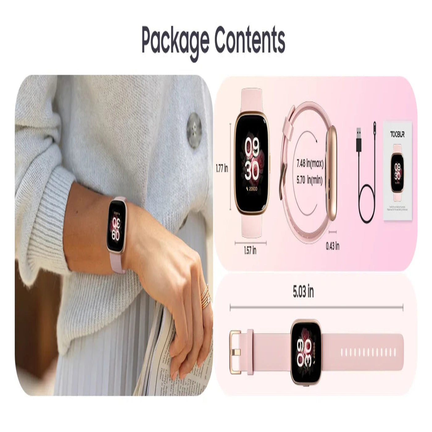 Alexa Smart Watch Heart Rate Fitness Tracker With Bluetooth Call IP68 Waterproof