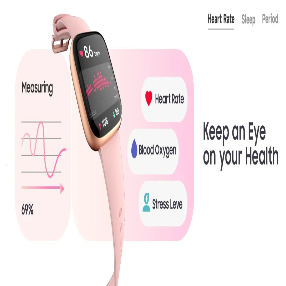 Alexa Smart Watch Heart Rate Fitness Tracker With Bluetooth Call IP68 Waterproof