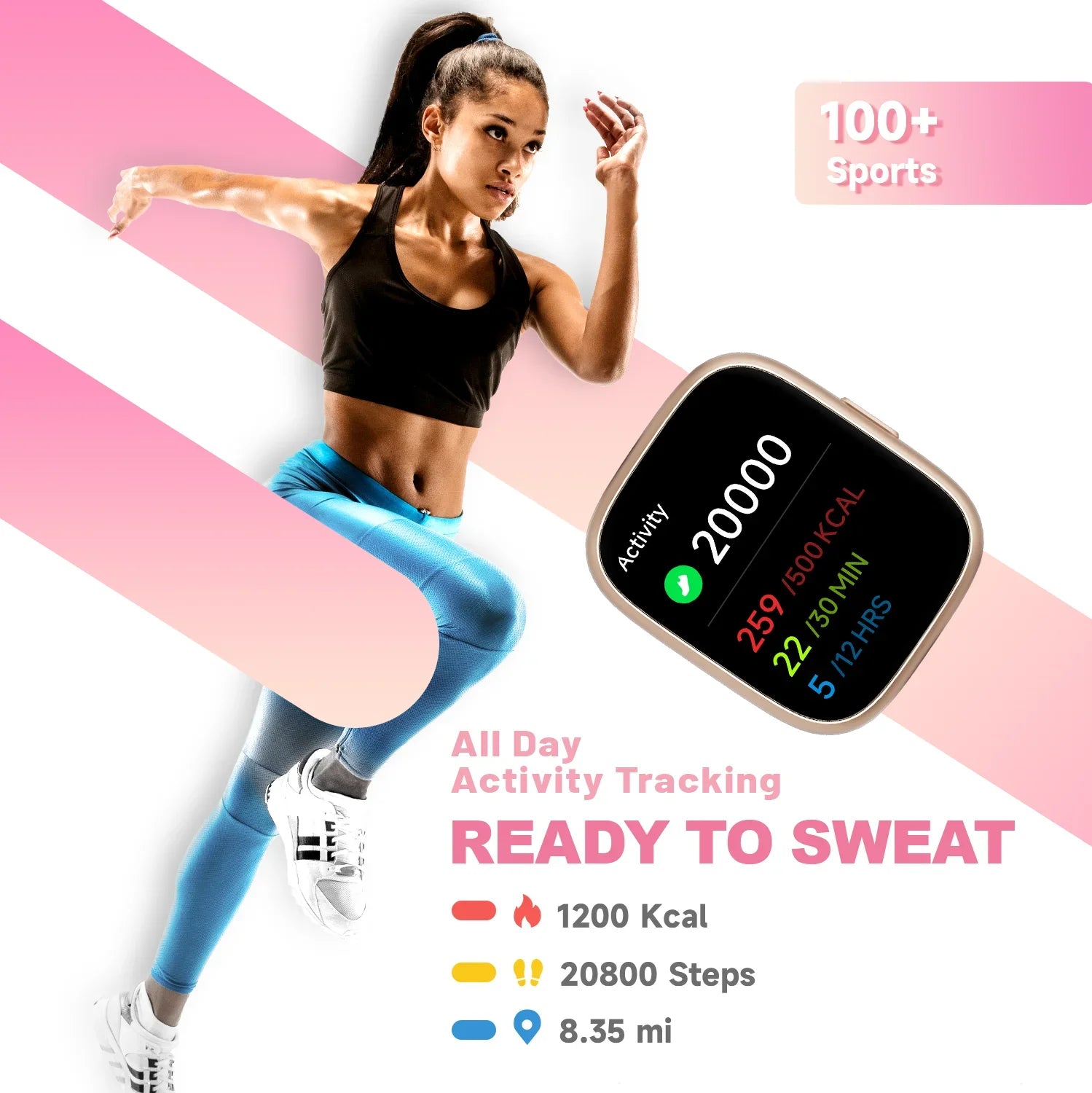 Alexa Smart Watch Heart Rate Fitness Tracker With Bluetooth Call IP68 Waterproof